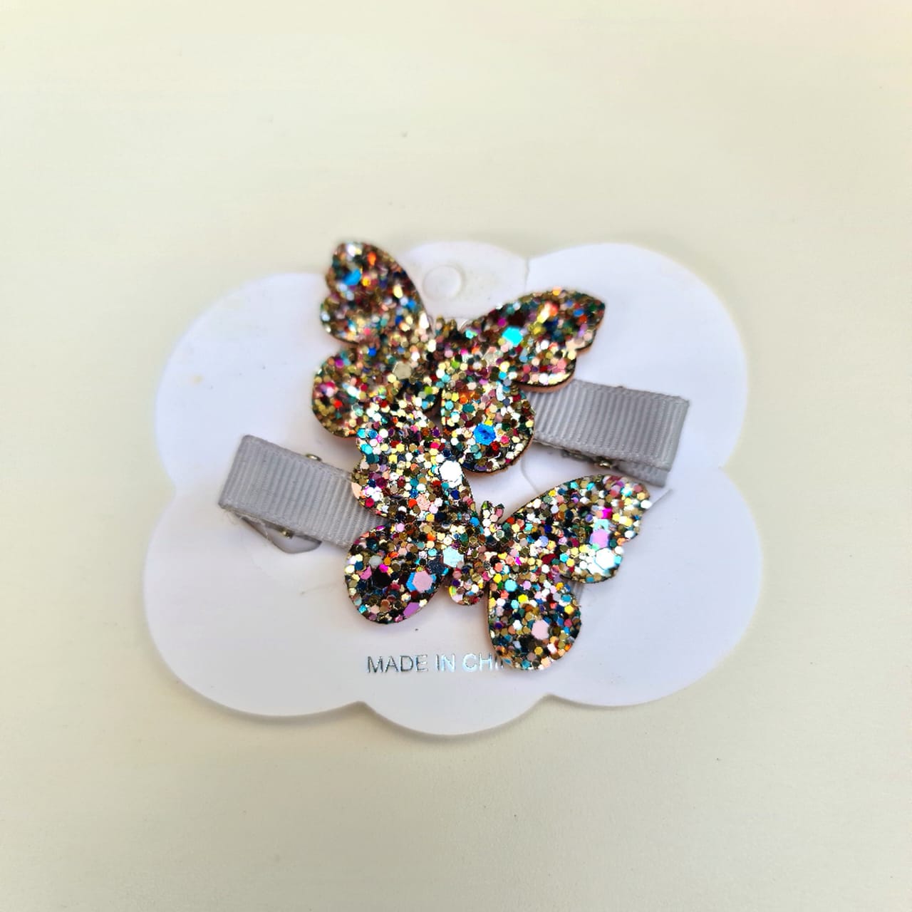 Butterfly Hair Clip - Handmade Glitter Design