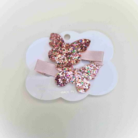 Butterfly Hair Clip - Handmade Glitter Design