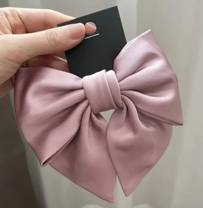 Silk Bow Hair Barrette Clip