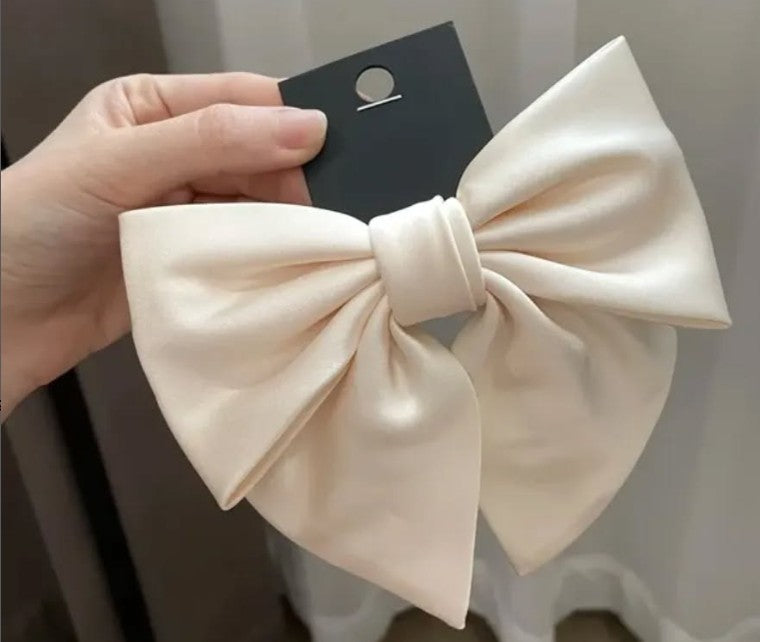 Silk Bow Hair Barrette Clip