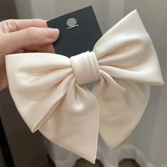 Silk Bow Hair Barrette Clip