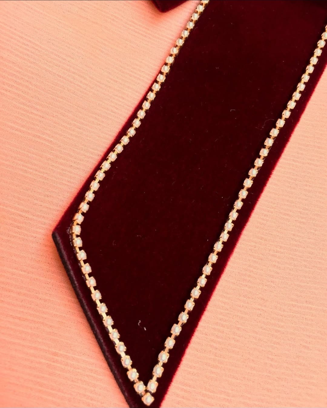 Velvet Stones Hair Bow Barrette