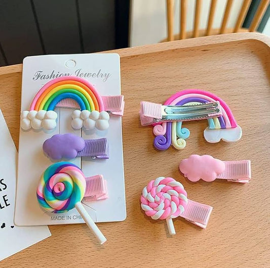 Rainbow Popsicle Hair Pins