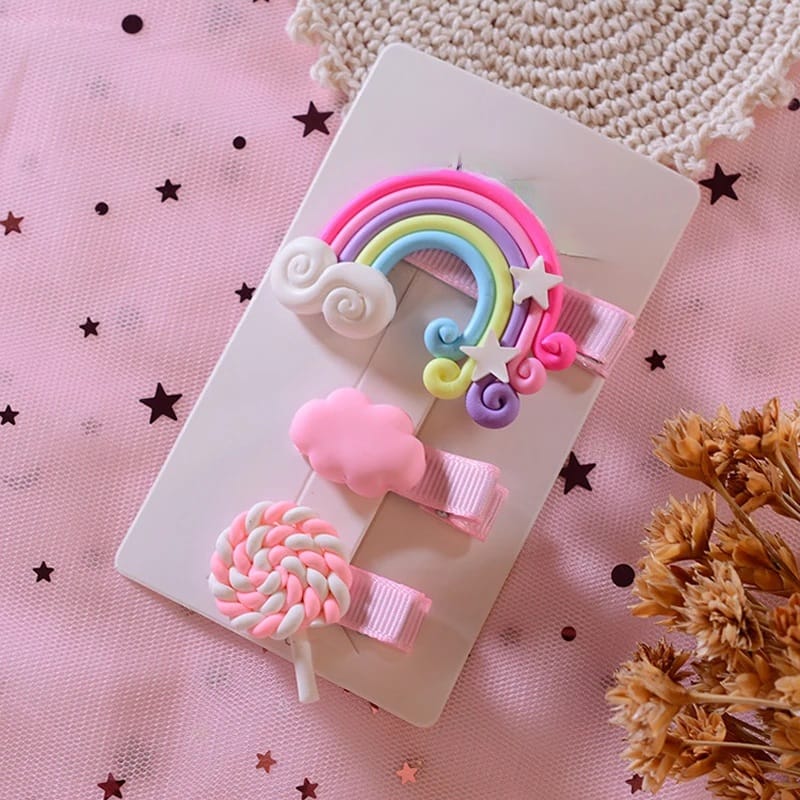 Rainbow Popsicle Hair Pins