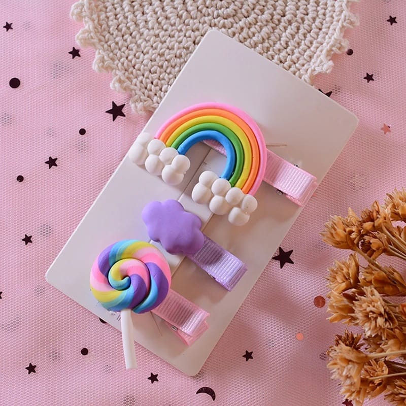 Rainbow Popsicle Hair Pins