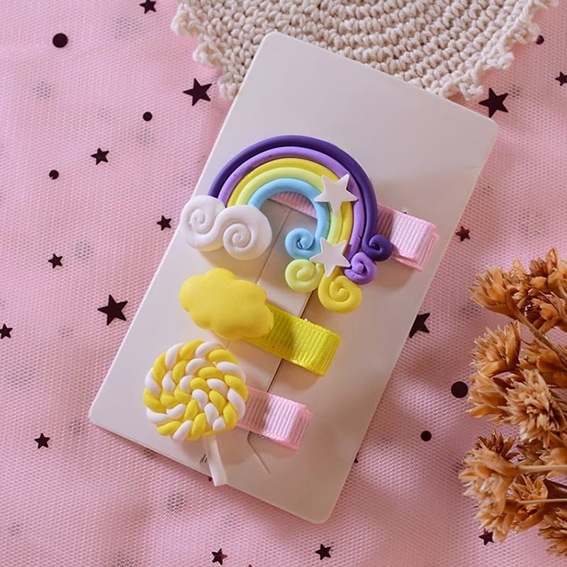 Rainbow Popsicle Hair Pins