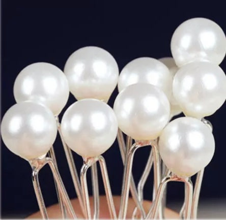 Bridal Pearl Bobby Hair Pins - 5 pins in a set