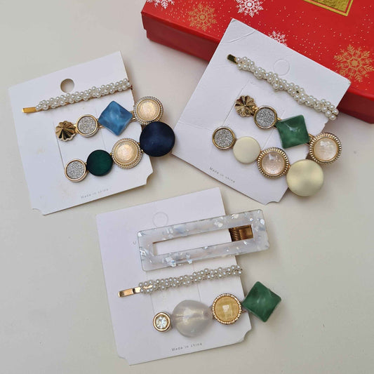 Acrylic Pearl Hairpins - Set of 3 Pins