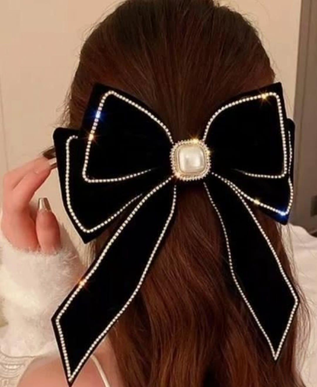 Perle de Velours Hair Bow Barrette 🎀