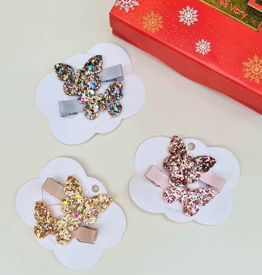 Butterfly Hair Clip - Handmade Glitter Design🦋