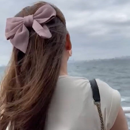 Silk Bow Hair Barrette Clip