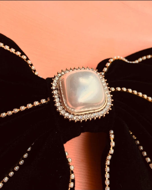 Perle de Velours Hair Bow Barrette 🎀