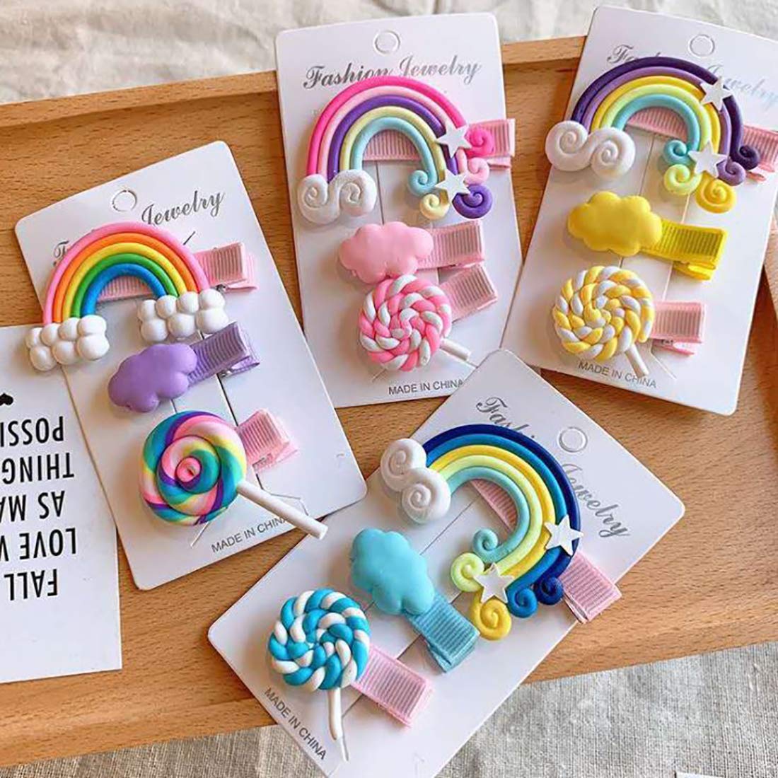 Rainbow Popsicle Hair Pins